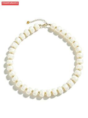 Boho Beaded Resin Choker Necklace Adjustable Lobster Clasp Summer Beach